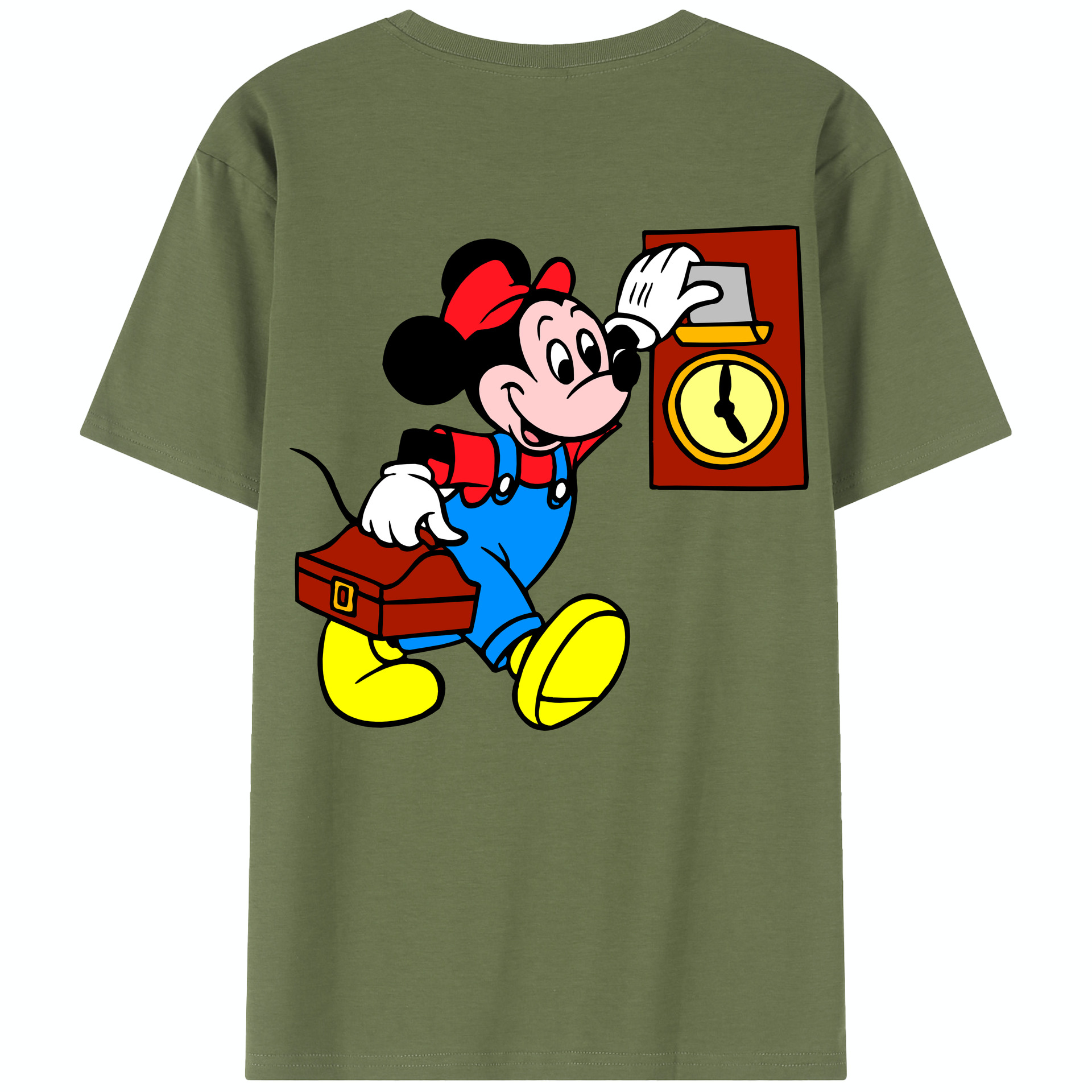 （画像用） ミッキーマウス Mickey Mouse 綿100％半袖Tシャツ（背面プリント）
